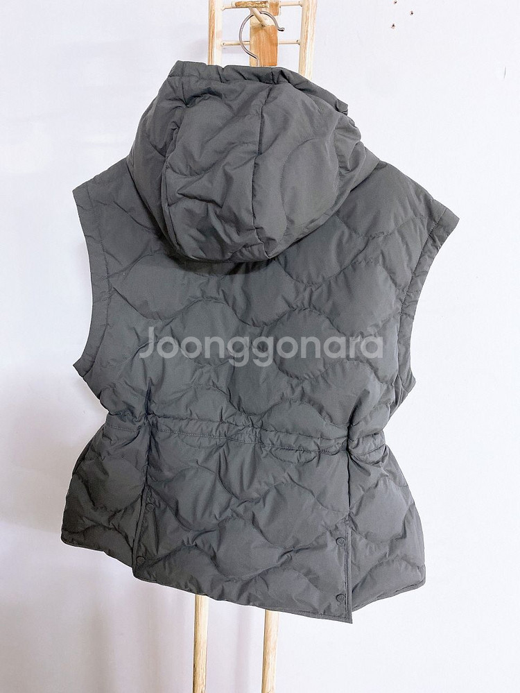 (105)(새옷수준)JDX골프여자빅사이즈오리털허리라인후드패딩조끼--3