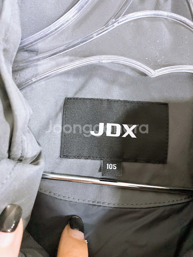 (105)(새옷수준)JDX골프여자빅사이즈오리털허리라인후드패딩조끼--5