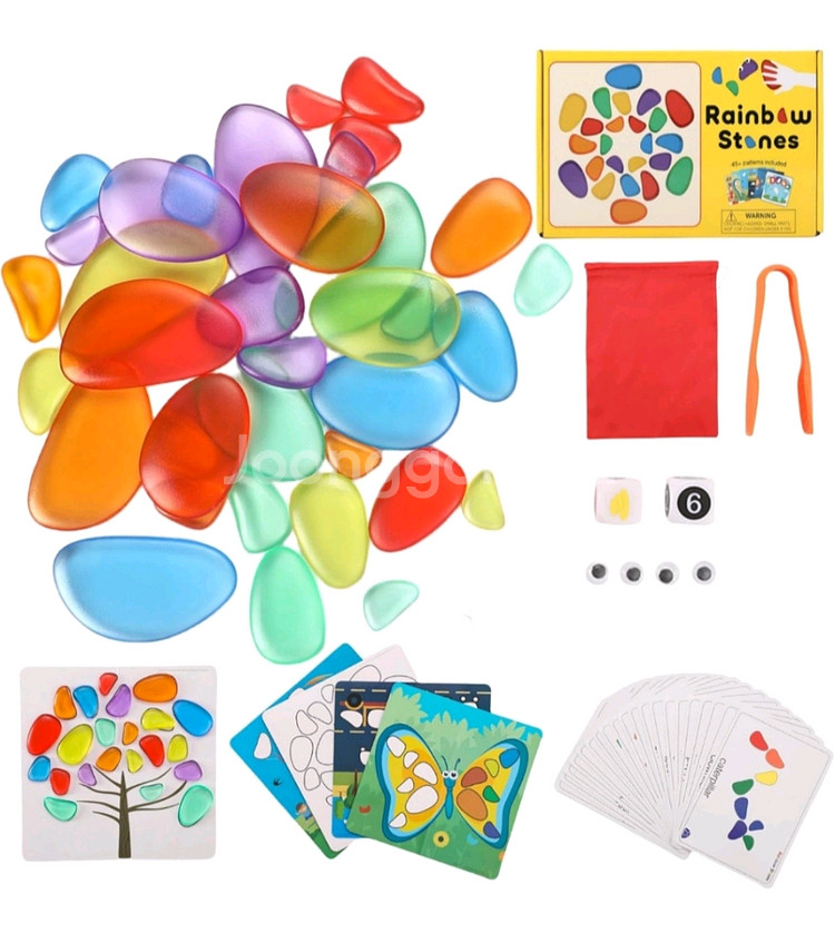STEAM 무지개 조약돌 교구 새상품 (Odoorgames 제품)--1