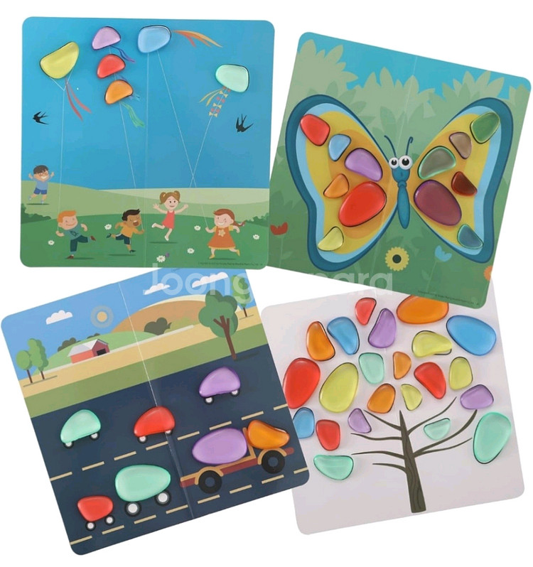 STEAM 무지개 조약돌 교구 새상품 (Odoorgames 제품)--4