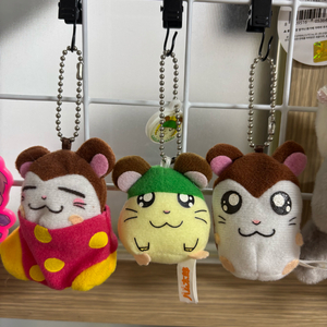 일괄) 빈티지 고전 햄토리 캐릭터 인형 키링 3개 세트