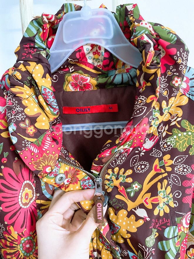 (M)오일릴리여자벨티드하프초경량점퍼--1