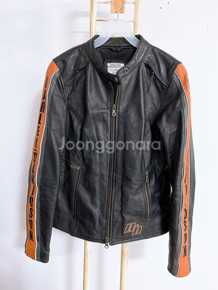 (S)할리데이비슨여자한글택소가죽100%바이크라이더자켓--0
