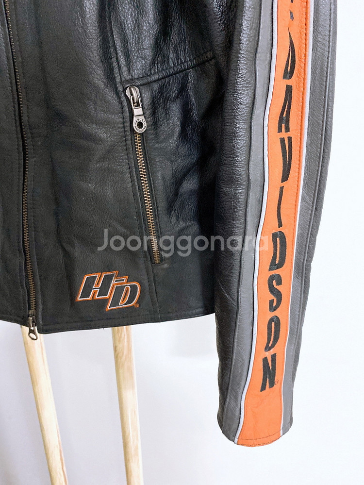 (S)할리데이비슨여자한글택소가죽100%바이크라이더자켓--2