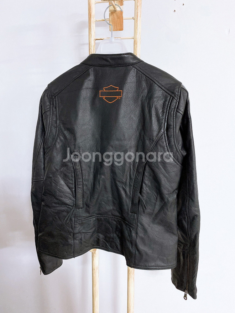 (S)할리데이비슨여자한글택소가죽100%바이크라이더자켓--4