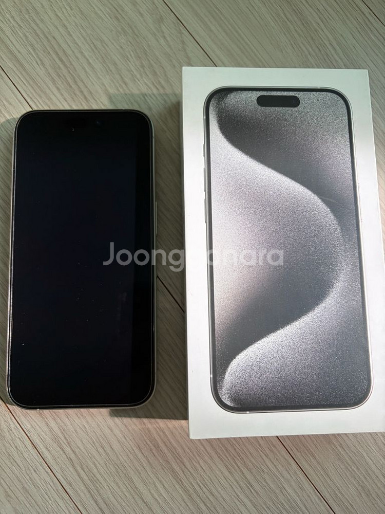 아이폰15프로 256 화이트 애플케어플러스26.10.09까지--0