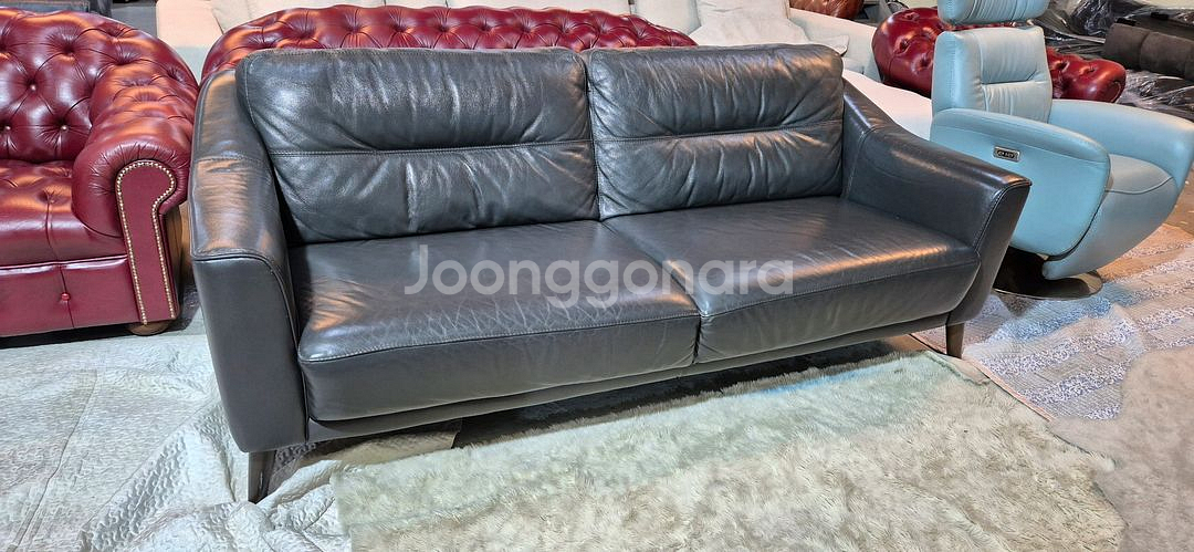 까사미아 3인 천연가죽 소파쇼파 서울경기근거리 무료배송--1