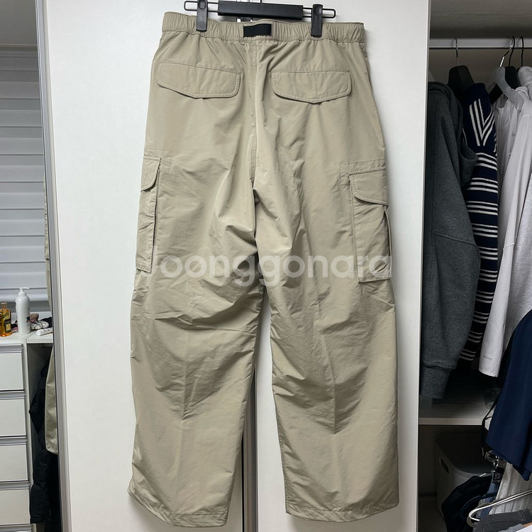 (새상품)무탠다드 시티레저 NP 와이드벨티드 카고팬츠 베이지36--7