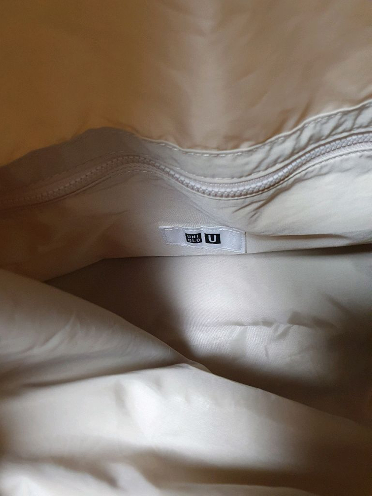 유니클로 U 드로우 스트링 숄더백 내추럴--2