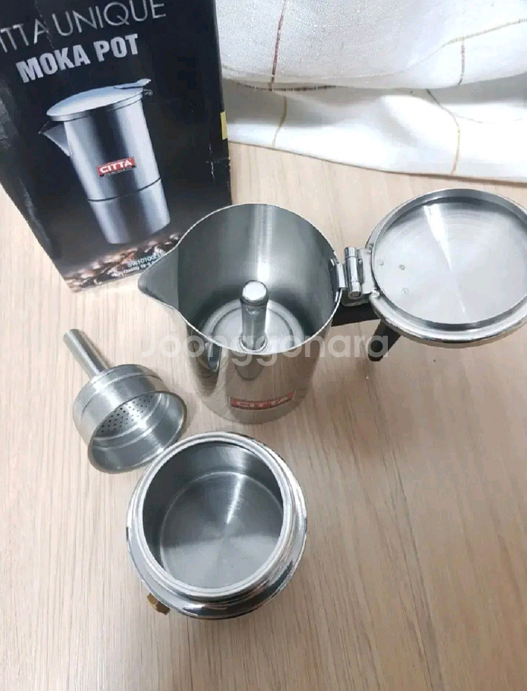 시타(citta) 유니크 스테인레스 모카포트 2인/에스프레소/커피머신--3