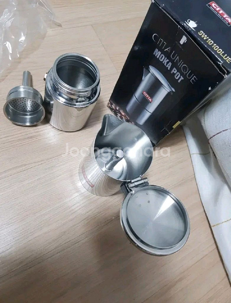 시타(citta) 유니크 스테인레스 모카포트 2인/에스프레소/커피머신--2