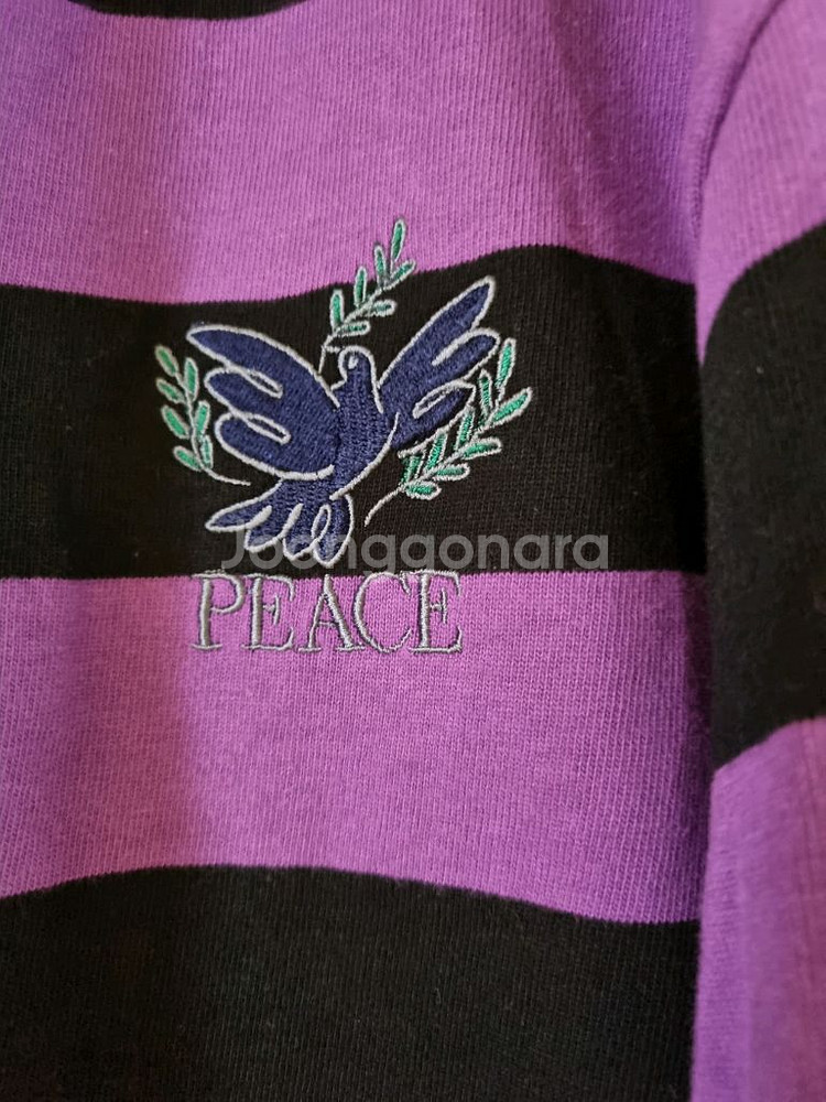 럭키마르쉐 스트라이프 크롭 폴로셔츠--11