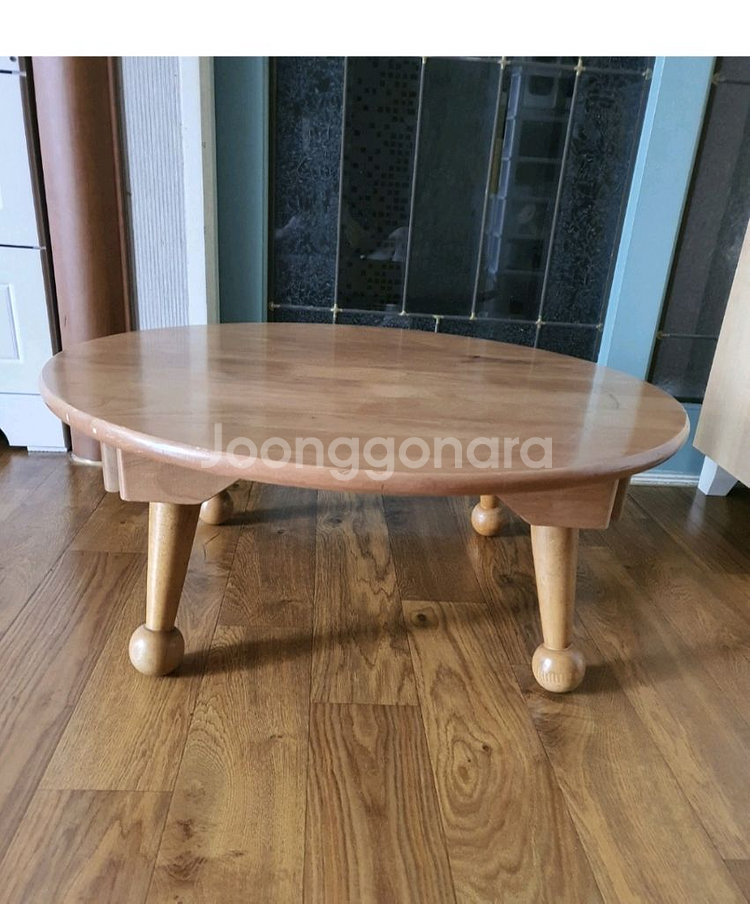 원목둥근접이상겸 다용도테이블 저렴하게 1만6천원+4단접이식매트는덤--5