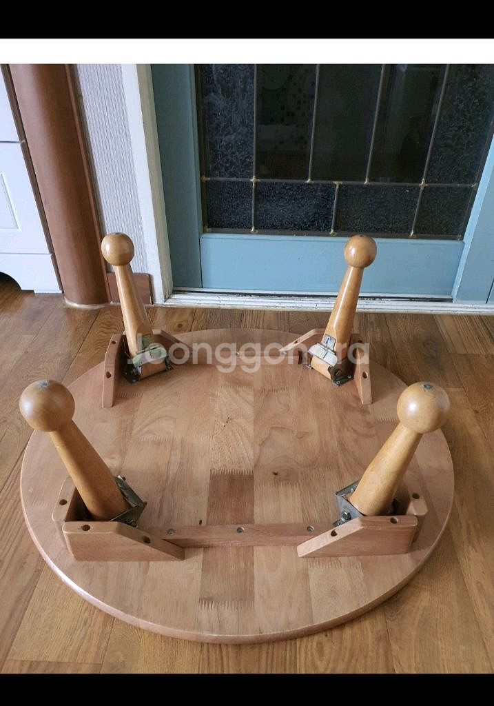 원목둥근접이상겸 다용도테이블 저렴하게 1만6천원+4단접이식매트는덤--6