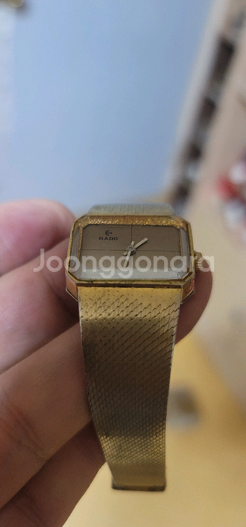 RADO(라도) 스위스 빈티지 여성용 시계 작동 정확 / 상태 양호 / 골드 메쉬밴드고급스러운 골드톤 메쉬 밴드와--1