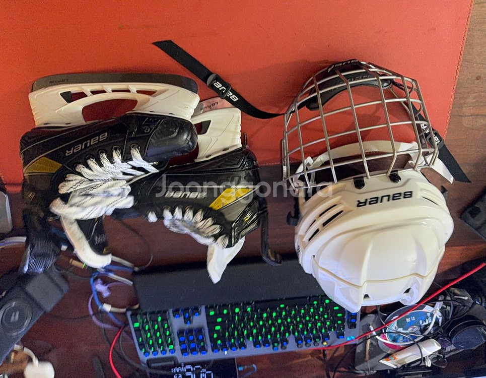 아이스하키 세트 쥬니어 고급형 깨끗함 (9-13)바우어등--0