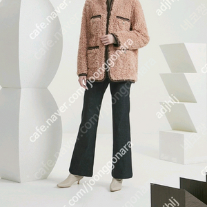 니팅 블록 퍼 재킷