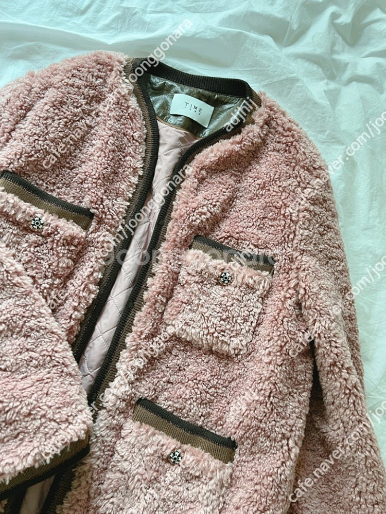 니팅 블록 퍼 재킷--3