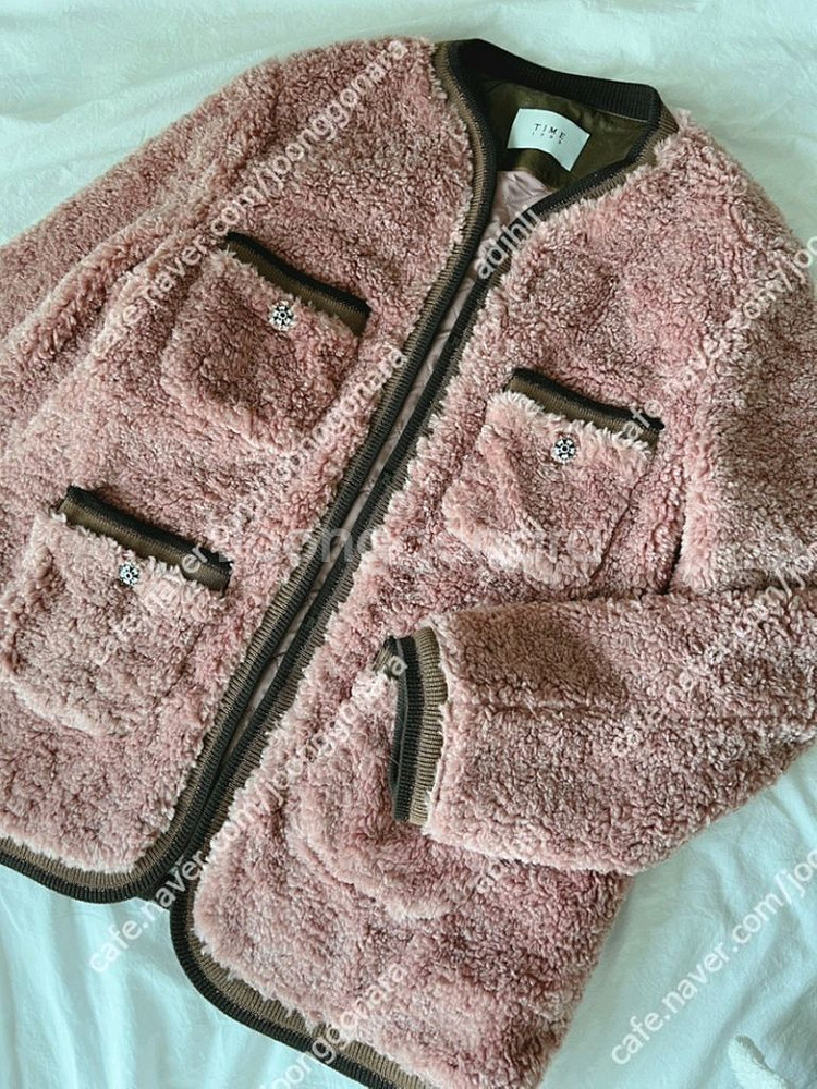 니팅 블록 퍼 재킷--2