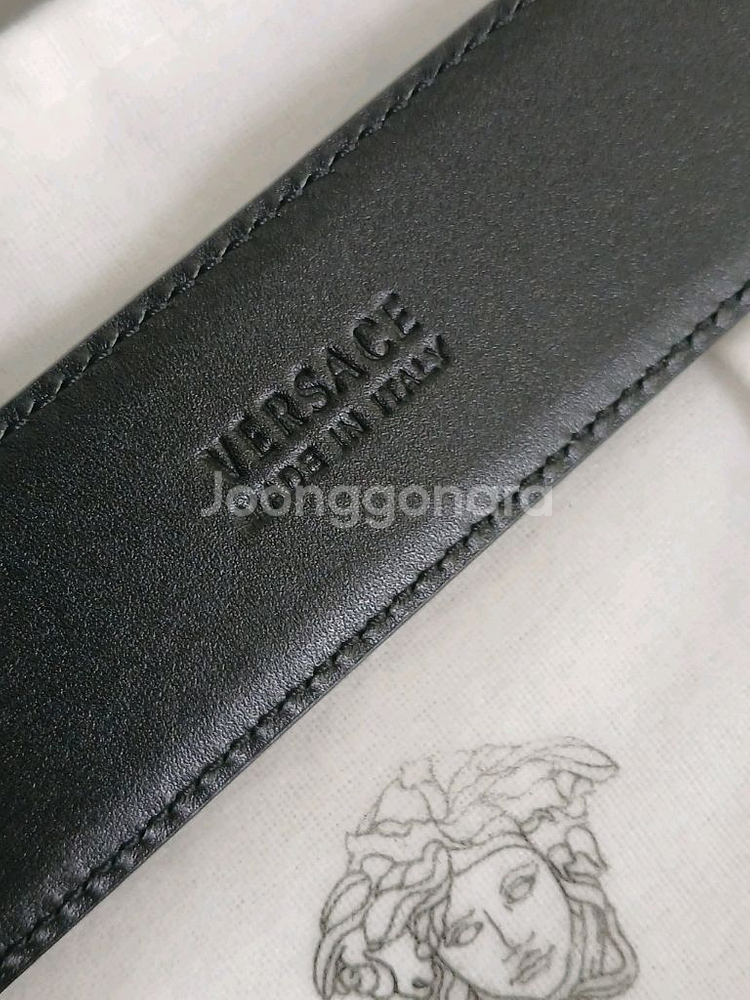 베르사체 메두사 투톤 벨트--2