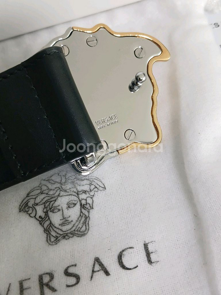 베르사체 메두사 투톤 벨트--1