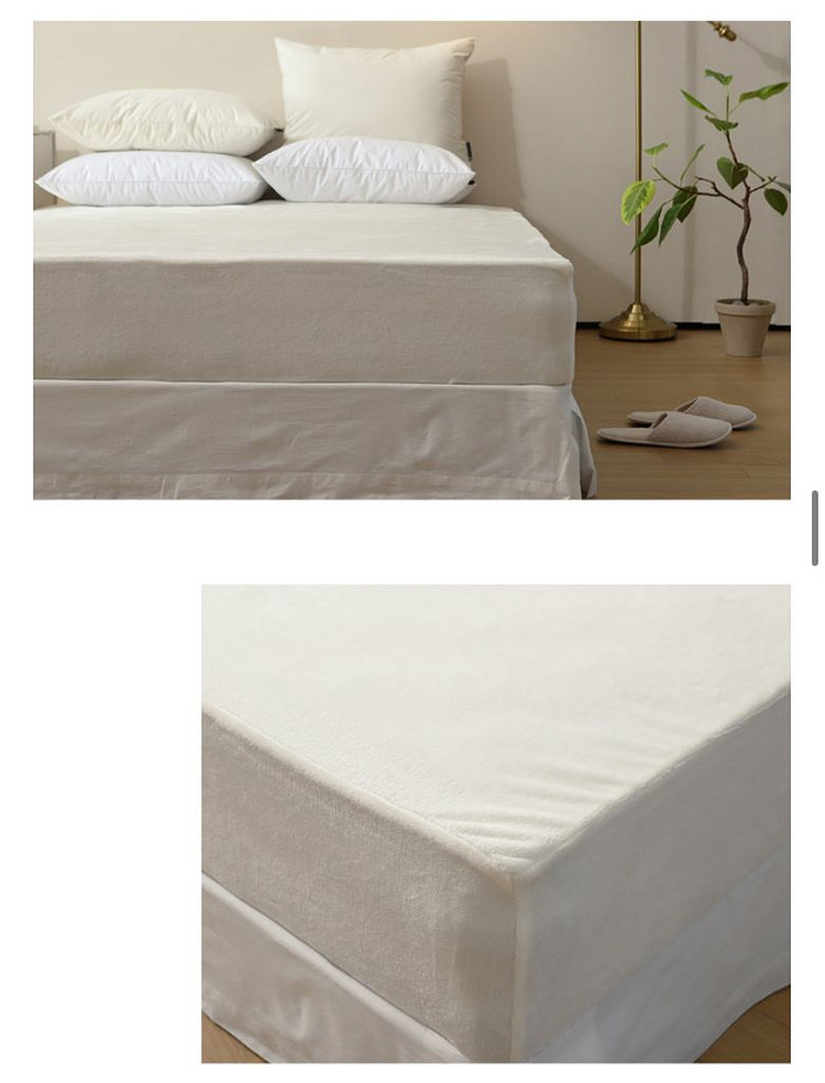 프리미엄극세사 위드지오 텐더 방수 극세사 매트리스커버Q 퀸 화이트--3