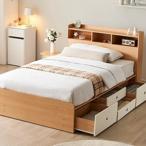 동서가구 원목 수납형 침대 프레임 + 매트리스