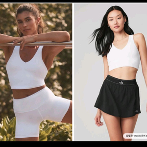 ALO 요가 탱크탑 흰색 XS 택포