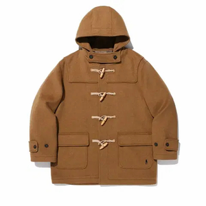 L) 예일 더플 코트 카멜 브라운 울혼방