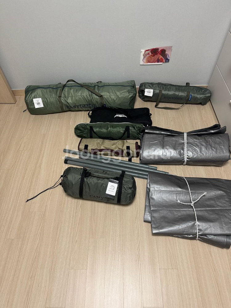 캠핑용품 세트(쉘터+텐트+타프+화롯대+방수포+망치팩)--0