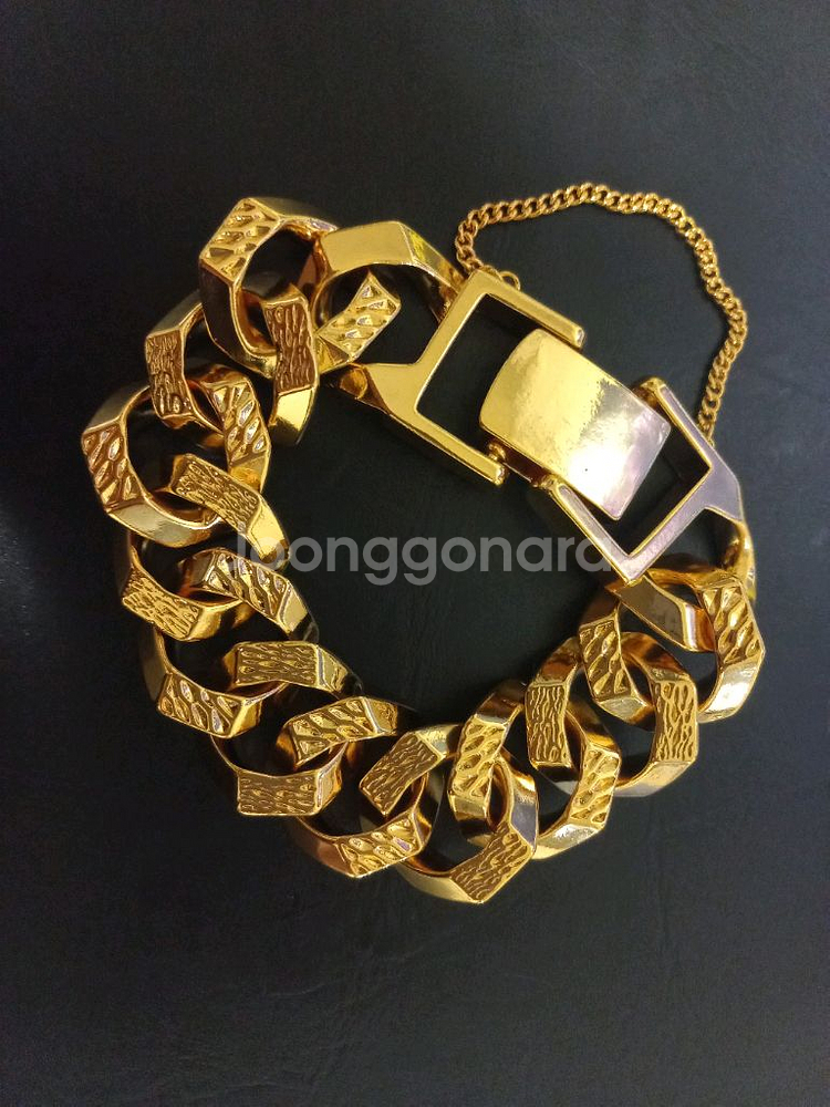 새상품 순금도금 도금팔찌 도금목걸이--0