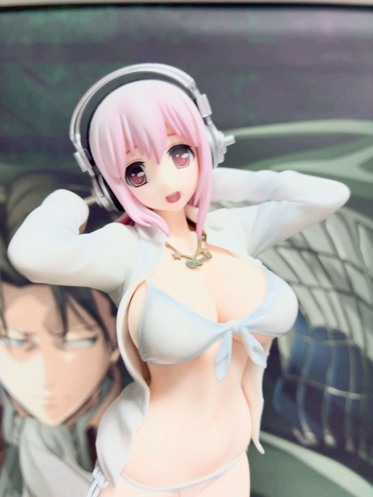 슈퍼 소니코 그라비아 수영복 화이트 성피 성인 피규어 미소녀 이미지