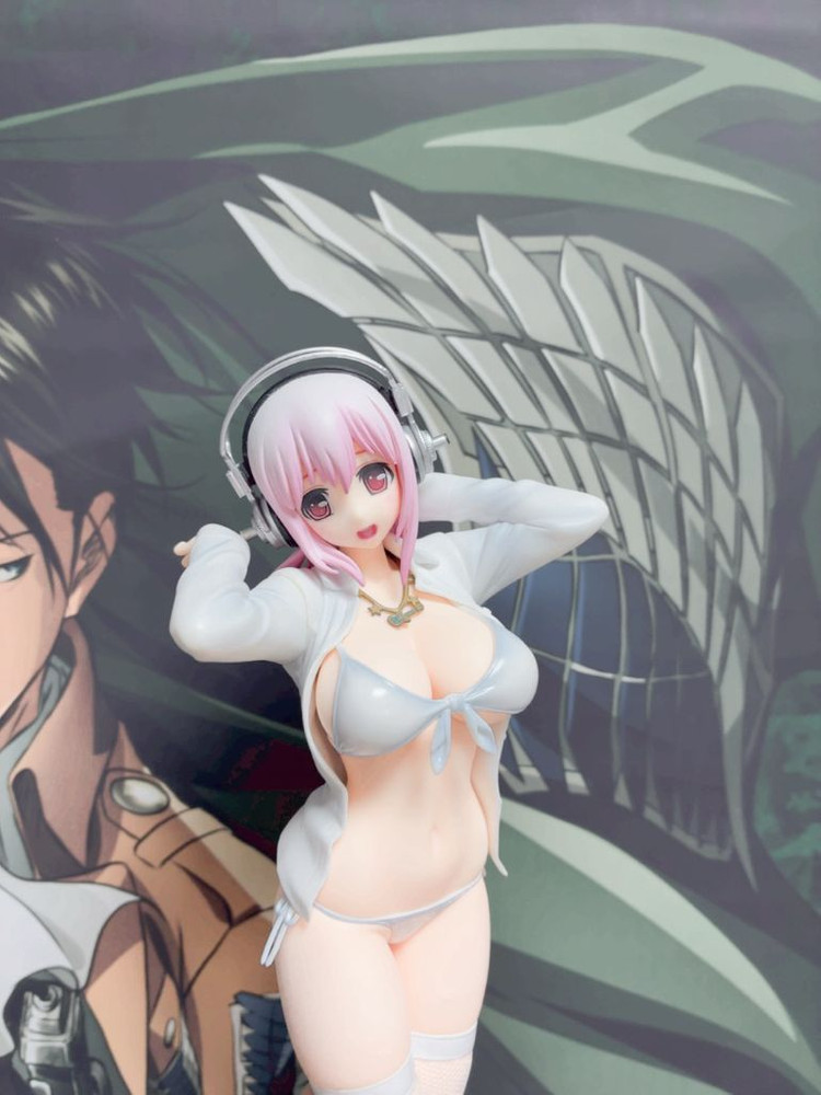 슈퍼 소니코 그라비아 수영복 화이트 성피 성인 피규어 미소녀 이미지