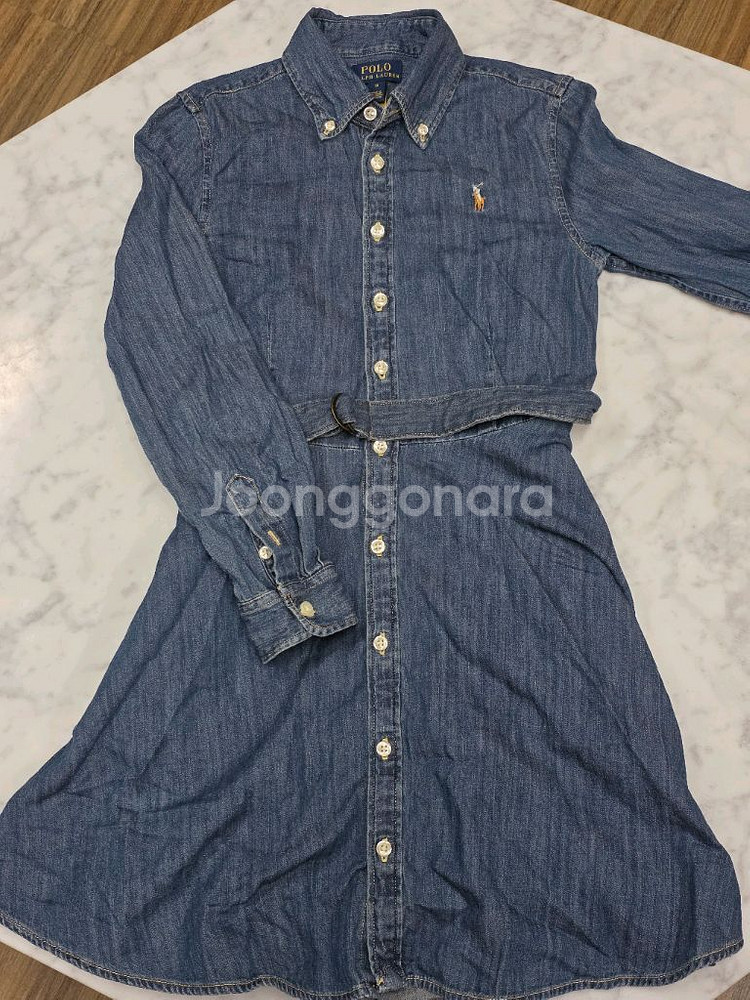 폴로 랄프로렌 여아 데님 셔츠 10Y--0