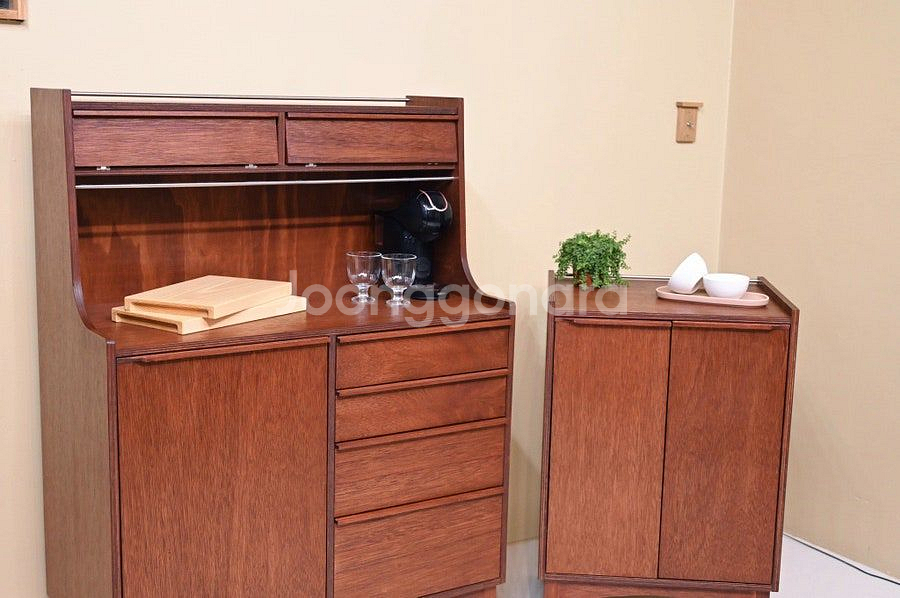 원목 주방 수납장 세트--0