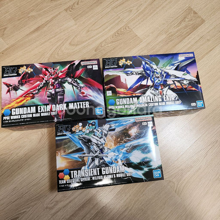 HG 건담 프라모델 3종 세트--1