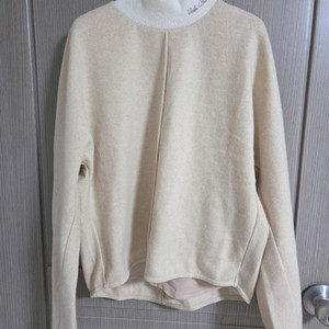 SJSJ 울 레터링 자수 하이넥 탑 타임 마인 타임