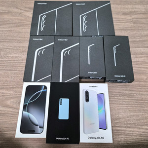 갤럭시 폴드7, 플립7, S25, S25FE, 아이폰16 프로, S24FE, A36 빈박스