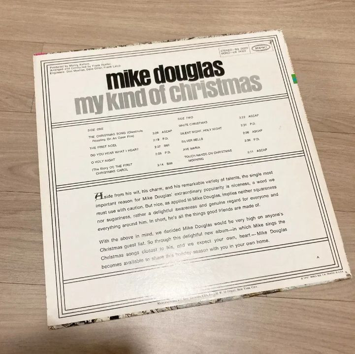 빈티지 크리스마스 LP 마이크 더글러스 LP--1