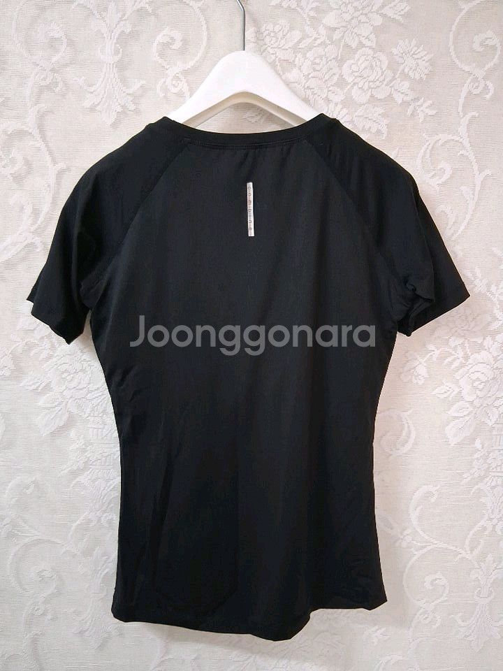 캡내장 검정 져지 반팔 티셔츠 S--3
