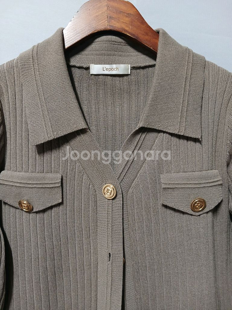 LeLpoch 골드버튼 니트 가디건 M정도--1