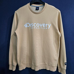 디스커버리 빅로고 베이지컬러 남성 105 맨투맨