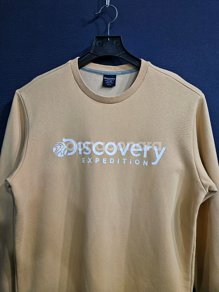 디스커버리 빅로고 베이지컬러 남성 105 맨투맨--6