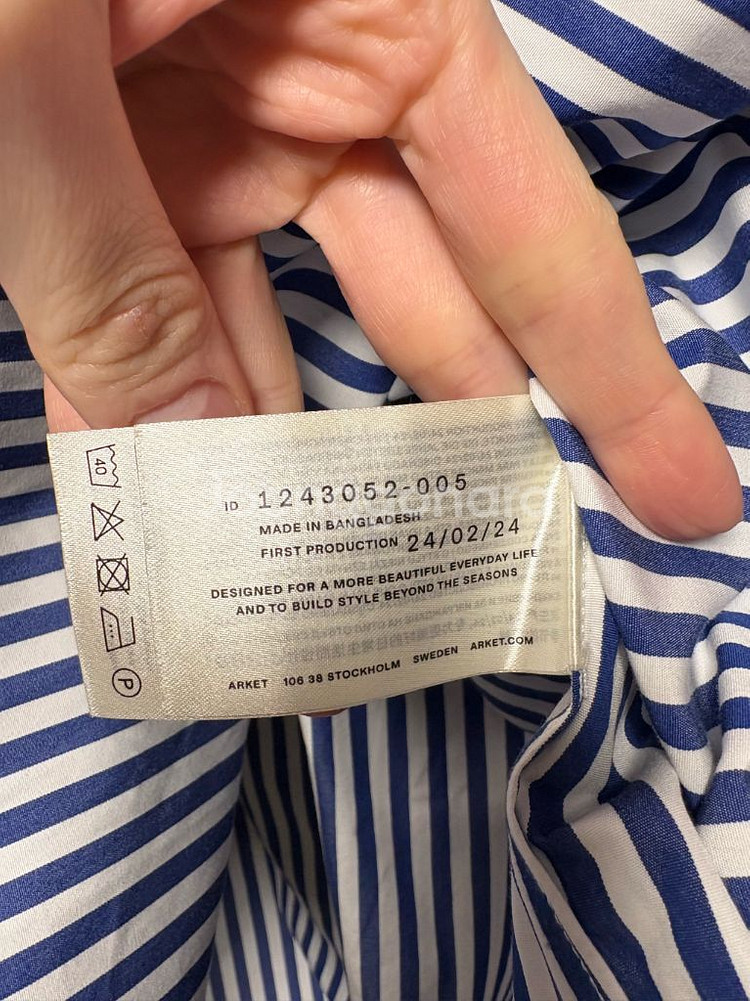 아르켓 릴렉스드 핏 스트라이프 셔츠 34--4