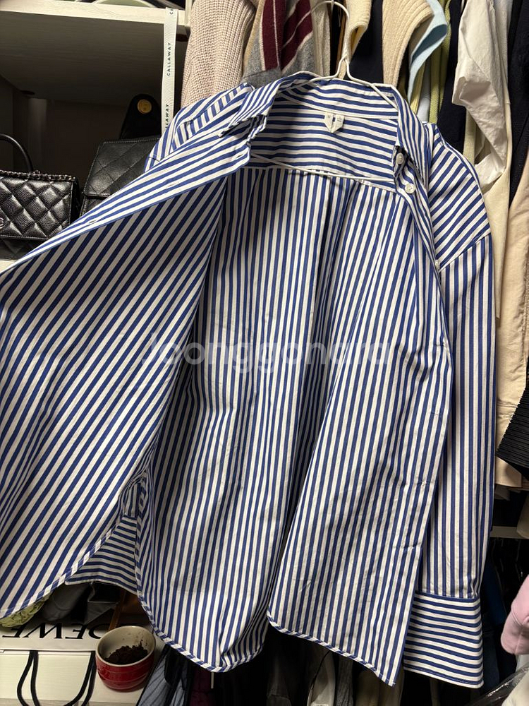 아르켓 릴렉스드 핏 스트라이프 셔츠 34--7