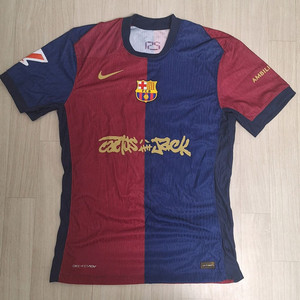 나이키 바르셀로나 x트래비스 스캇 24/25 드라이핏 매치 홈 저지 블루/스칼렛