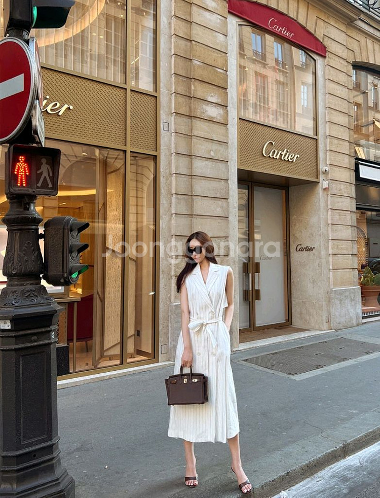 더로랑 스트라이프 원피스(익스클루시브)free--5