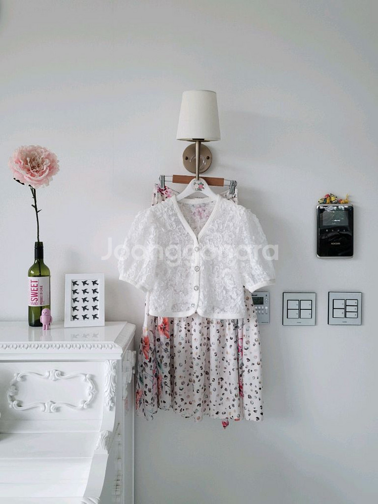 수입 꽃장식가디건ㆍ잇미샤 플로랄 롱스커트(반택포)--0