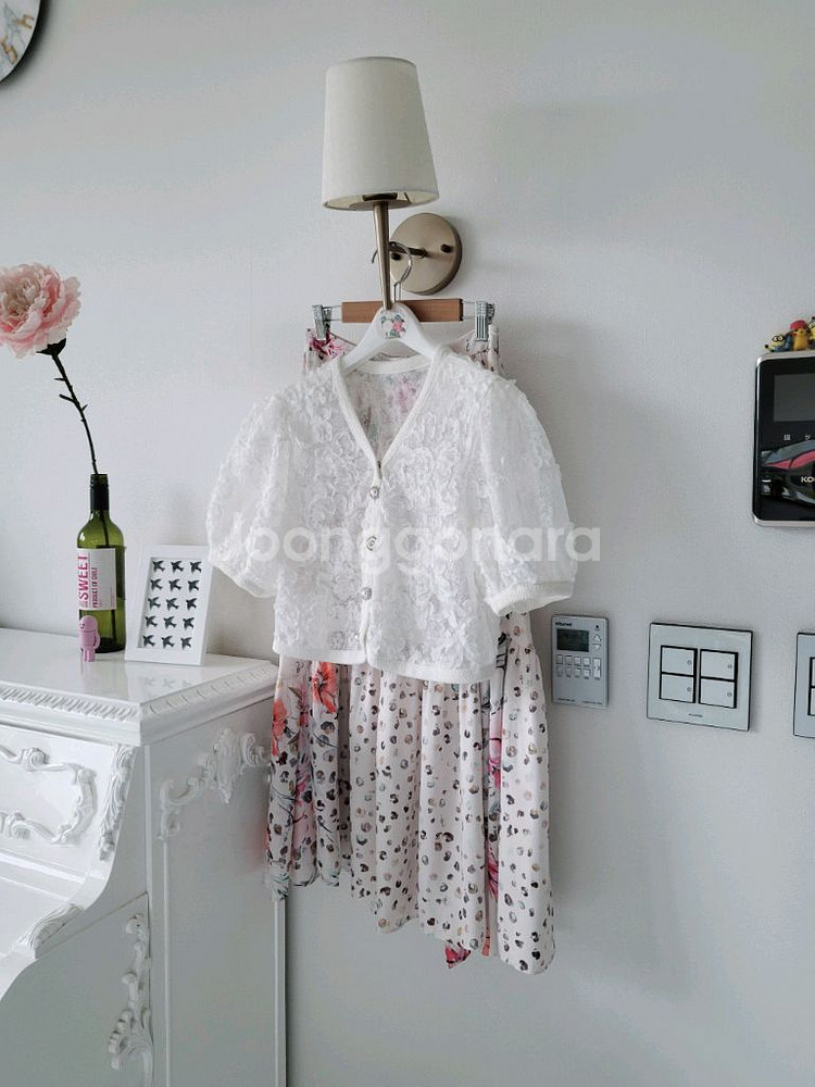 수입 꽃장식가디건ㆍ잇미샤 플로랄 롱스커트(반택포)--1