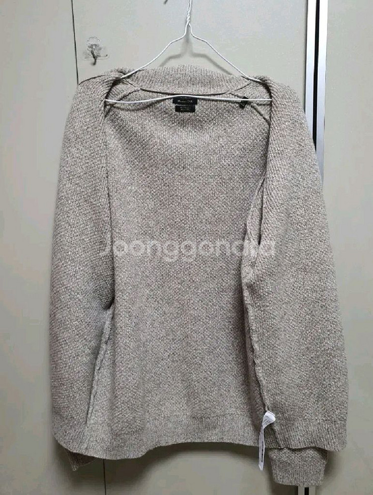 마시모두띠 캐시미어 블렌디드 남성 와플 집업가디건(XXL)--3